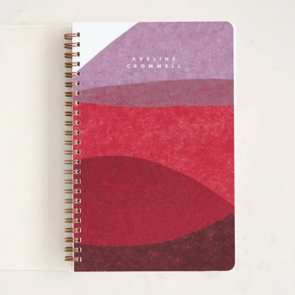 Red Abstract Notebook – Blank Pages